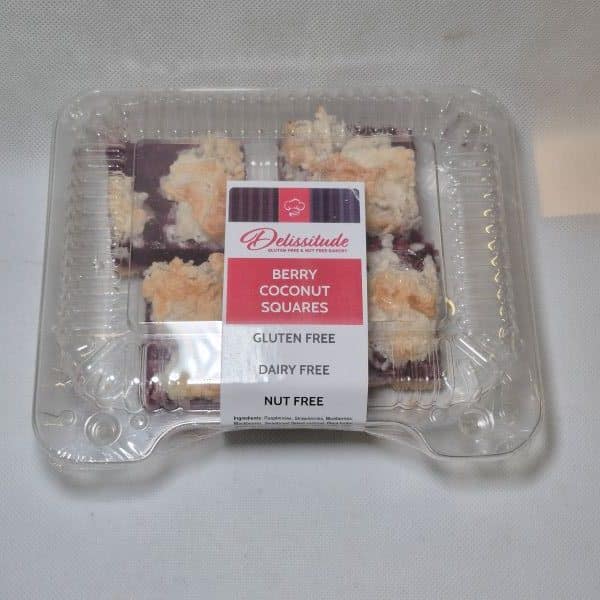 Gluten Free Berry Coconut Squares